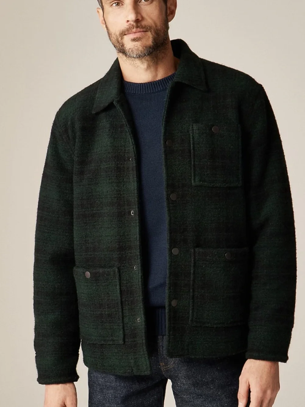 J crew Wool-blend sherpa fleece coverall jacket